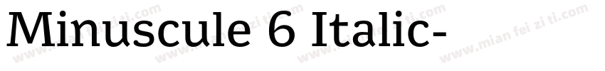 Minuscule 6 Italic字体转换